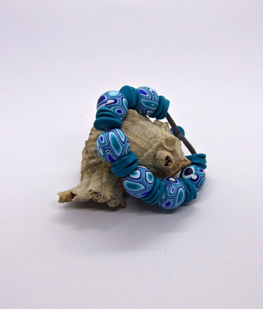 Rustic blue bubbles